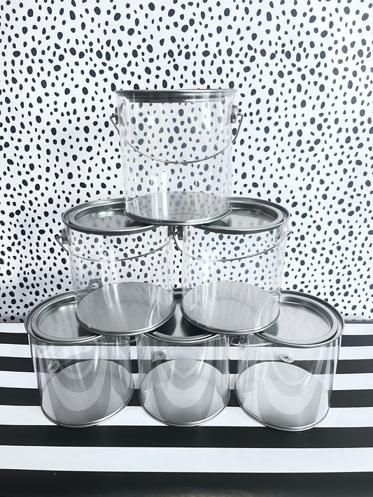CLEAR MINI PAINT BUCKETS